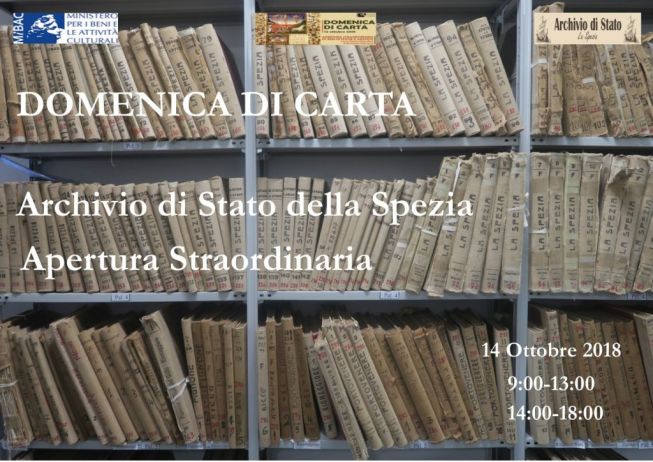 Domenica di Carta 2018 Archivio di Stato La Spezia